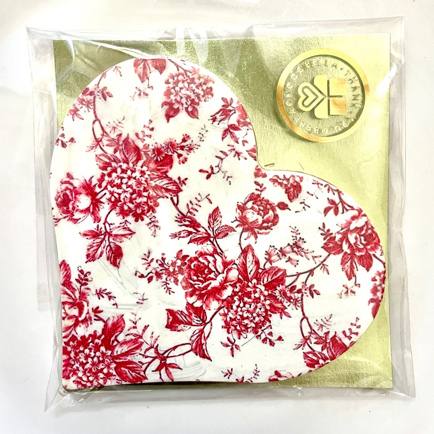 French Toile Chocolate Heart – White & Milk Chocolate with Soft Caramel BACKORDER< SHIPS IN 10 DAYS