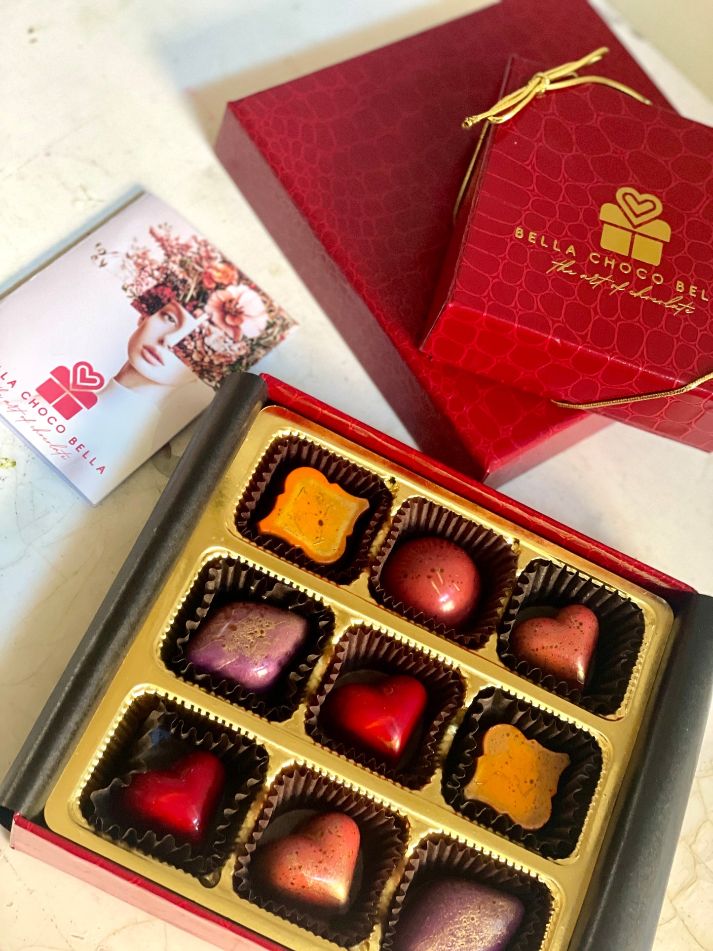 Perfect Valentine's treat-  9-Piece Artisan Chocolate Gift Box